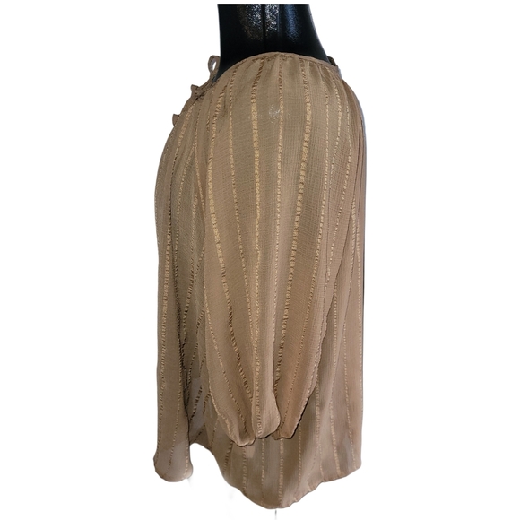 Torrid Chiffon Peasant Cropped Raglan Sleeve Blouse 0 - Picture 5 of 7